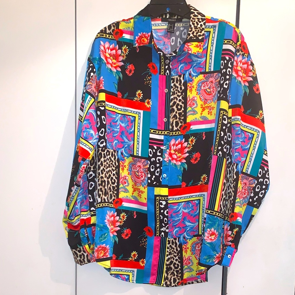 Forever 21 Women’s Patchwork Blouse